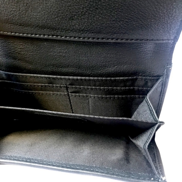 HANDMADE GENUINE LEATHER FAIR TRADE SUNFLOWER CARVED WALLET - Picture 5 of 5